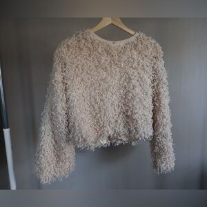 bisouxx Light Pink Textured Sweater Women’s Size Medium